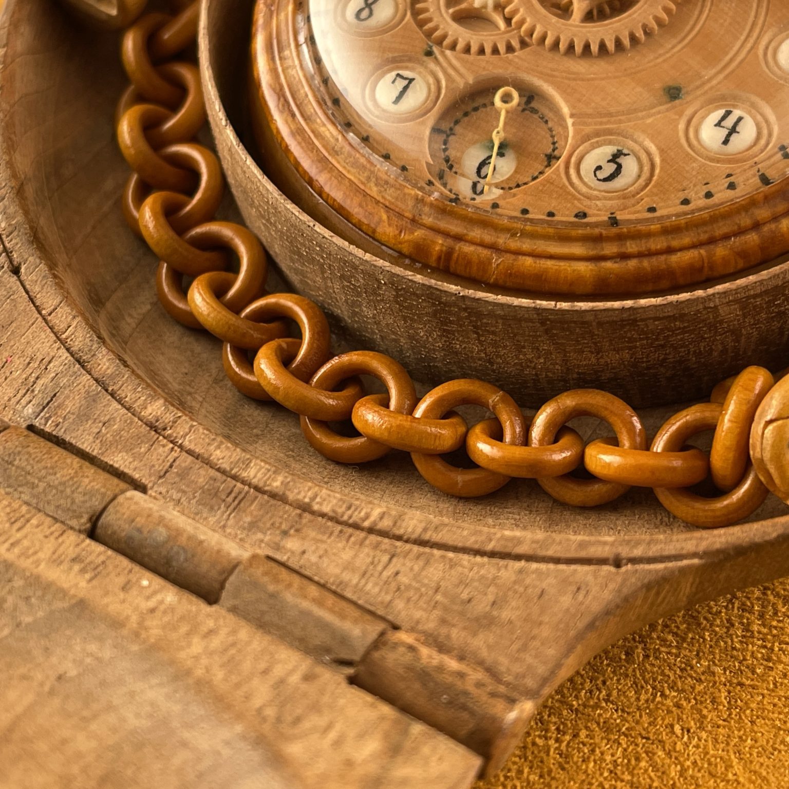 Bronnikov Wood & Bone Pocket Watch – 1865 - Tempus Fugit